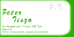 peter tiszo business card